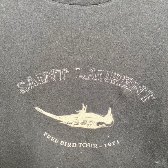 Authentic Saint Laurent ‘Free Bird Tour’ Tee - Picture 7 of 14